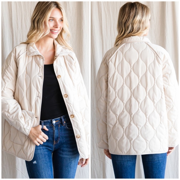 JODIFL Soft Ivory Reversible Quilted Jacket - Picture 3 of 6